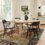 Covaba wild tiger desert area rug in golden wheat, styled in a room setting, view 9