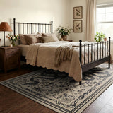 Covaba mystical snake area rug in coffee brown, styled in a room setting, view 5