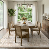 Covaba vintage sand area rug in warm beige, styled in a room setting, view 8