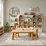 Covaba vintage woodland area rug in warm beige, styled in a room setting, view 15