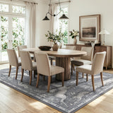 Covaba vintage woodland area rug in charcoal, styled in a room setting, view 13
