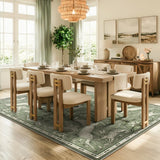Covaba vintage woodland area rug in olive grove, styled in a room setting, view 4