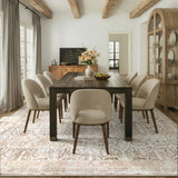 Covaba vintage sand area rug in warm beige, styled in a room setting, view 24