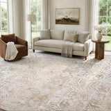 Covaba vintage sand area rug in warm beige, styled in a room setting, view 22