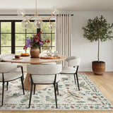 Covaba modern parisian insect area rug in warm beige, styled in a room setting, view 8