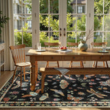 Covaba modern parisian insect area rug in ink black, styled in a room setting, view 10