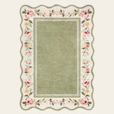 Rug – Vintage Floral Scalloped – Willow Sage