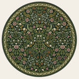 Rug – Maximalism Vibrant Blossom Floral – Forest Fern