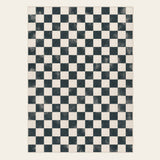 Covaba check soft easy jute black/white indoor/outdoor doormat in soft white, shown flat on a plain ivory backdrop