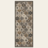 Rug – Ultra-thin Vintage Floral Moroccan Trellis – Pearl Grey