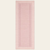 Covaba modern minimalist line runner rug in blush clay, shown flat on a plain ivory backdrop