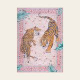 Covaba wild tiger doormat in blush clay, shown flat on a plain ivory backdrop