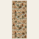 Covaba forest woodland runner rug in coffee brown, shown flat on a plain ivory backdrop
