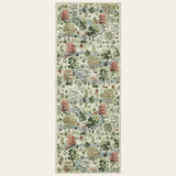Covaba forest woodland runner rug in sage mist, shown flat on a plain ivory backdrop