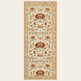 Covaba halloween pumpkin area rug in golden wheat, styled in a room setting, view 2