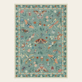 Covaba modern parisian insect doormat in sage mist, shown flat on a plain ivory backdrop