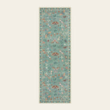 Covaba modern parisian insect runner rug in sage mist, shown flat on a plain ivory backdrop