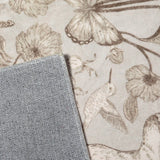 Covaba vintage woodland rug in warm beige, styled in a room setting, view 2