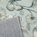 Covaba vintage woodland rug in willow sage, styled in a room setting, view 2