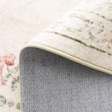 Covaba vintage traditional floral rug in warm beige, styled in a room setting, view 2