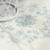 Covaba vintage traditional floral area rug in stormy blue, styled in a room setting, view 22