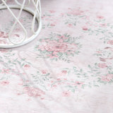 Covaba vintage traditional floral rug in blush clay, styled in a room setting