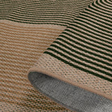 Covaba rainbow easy jute black/beige indoor/outdoor rug in warm beige, styled in a room setting