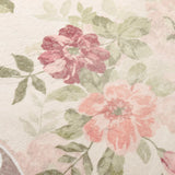 Covaba romantic vintage floral rose garden and rug in blush clay, styled in a room setting, view 3