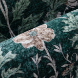 Covaba vintage leopard rug in fern green, styled in a room setting
