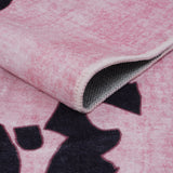 Covaba modern safari leopard rug in blush clay, styled in a room setting