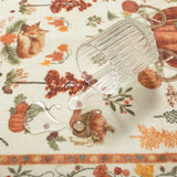 Covaba halloween pumpkin rug in golden wheat, styled in a room setting