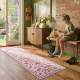 Covaba modern parisian insect rug in blush clay, styled in a room setting, view 3