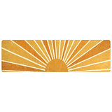 Covaba boho rainbow sunshine runner rug in amber clay, shown flat on a plain ivory backdrop