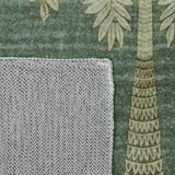 Covaba ancient egyptian revival cat rug in fern green, styled in a room setting, view 2