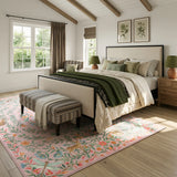 Covaba fantasy garden and unicorn area rug in blush clay, styled in a room setting, view 11