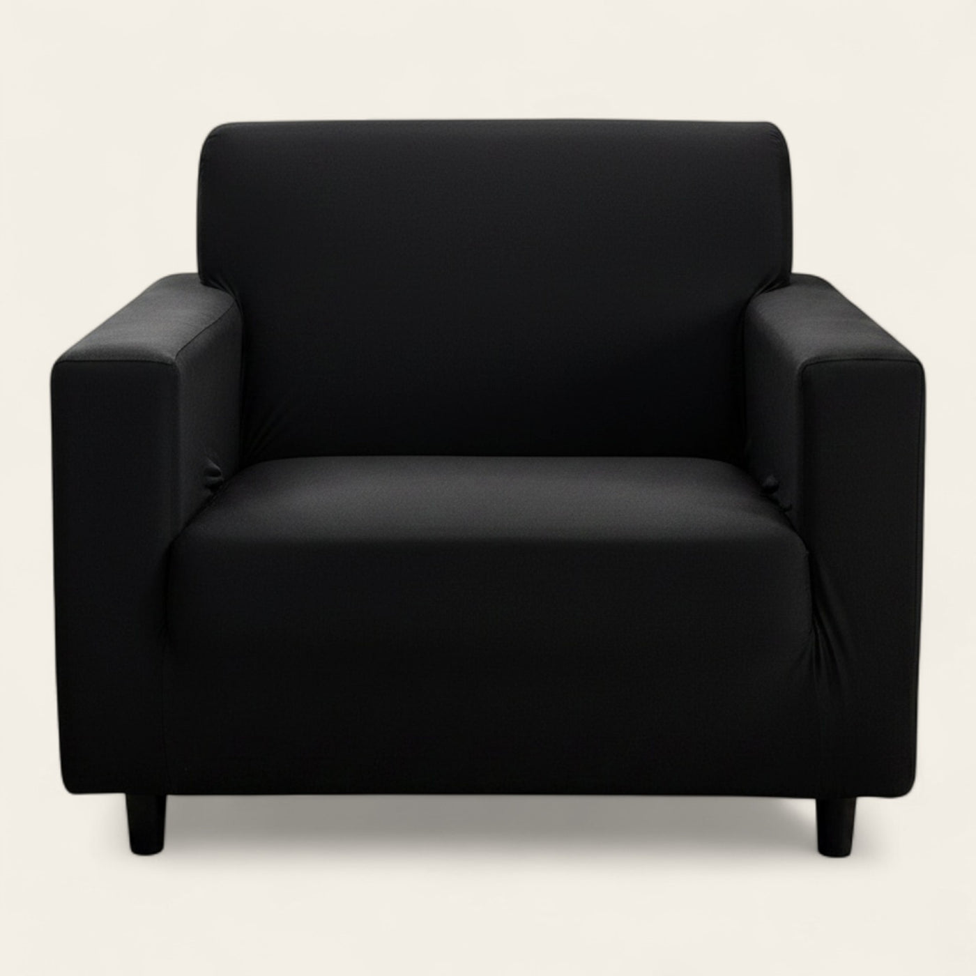 Armchair Cover – Plain Stretch – Ink Black