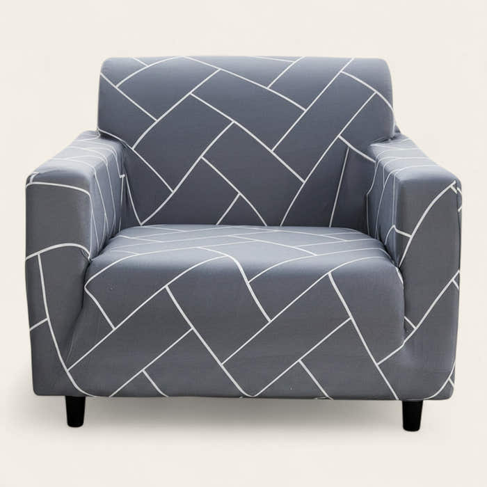 Armchair Cover – Plain Stretch – Pearl Grey