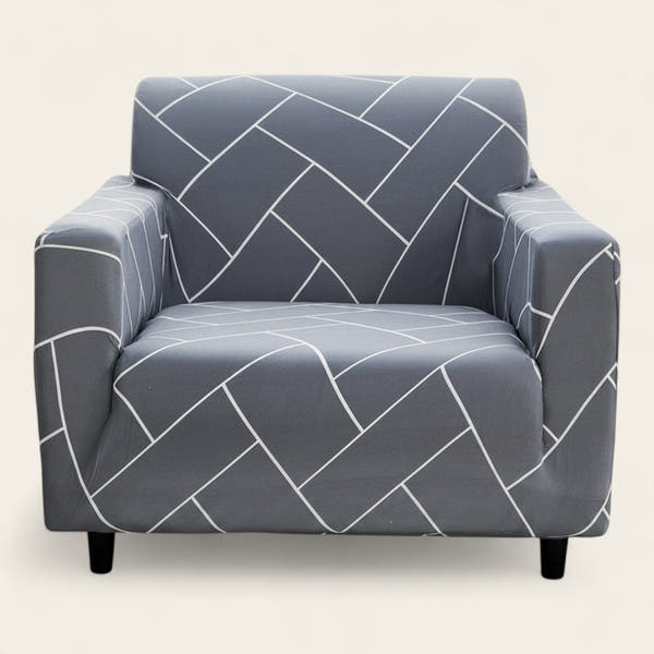 Armchair Cover – Plain Stretch – Pearl Grey