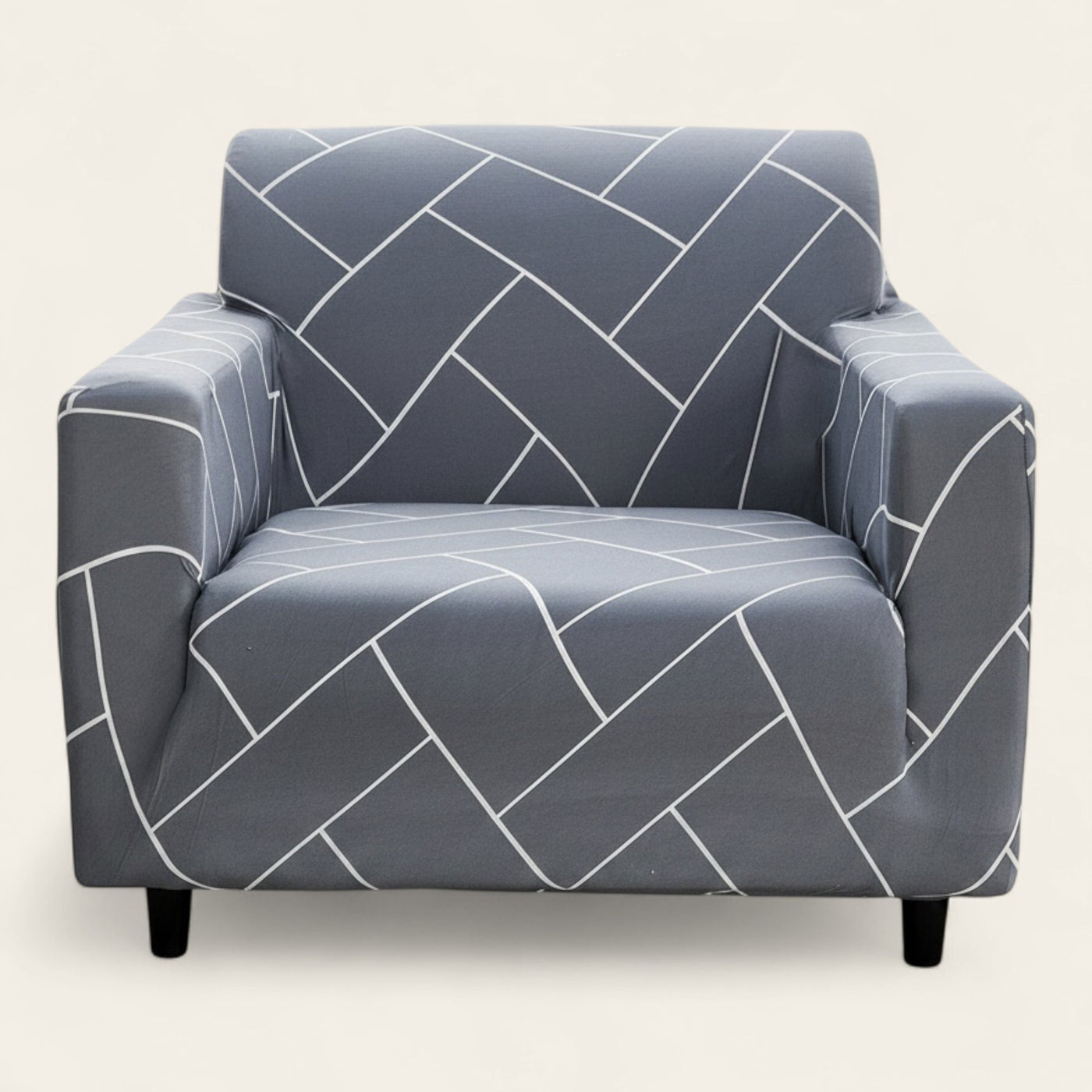Armchair Cover – Plain Stretch – Pearl Grey