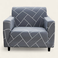 Armchair Cover – Plain Stretch – Pearl Grey