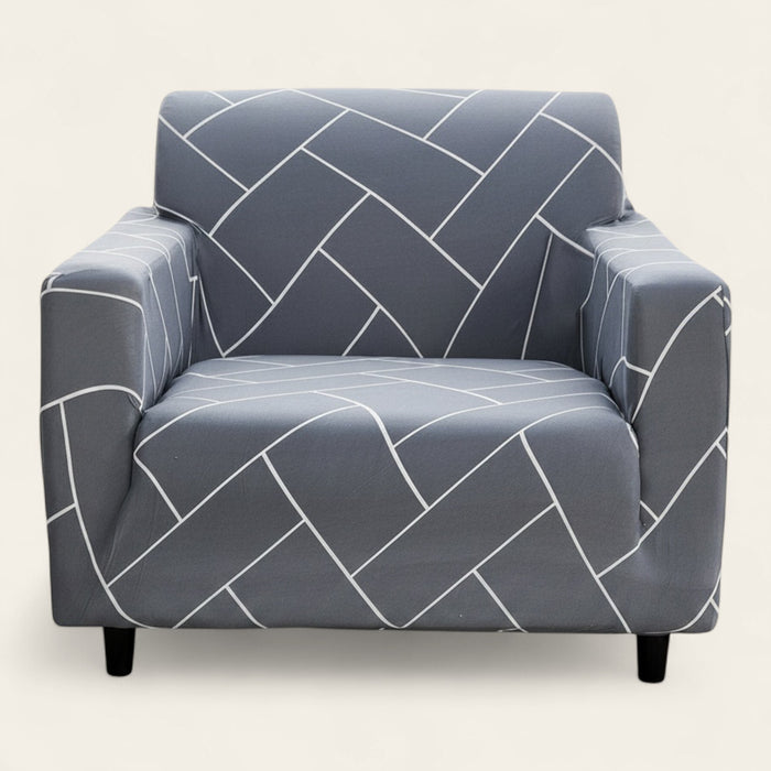 Armchair Cover – Plain Stretch – Pearl Grey