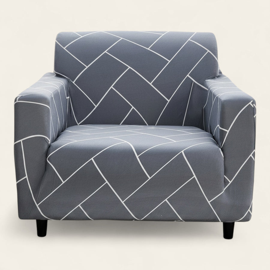 Armchair Cover – Plain Stretch – Pearl Grey