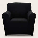 Armchair Cover – Smooth – Ink Black