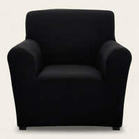 Armchair Cover – Smooth – Ink Black