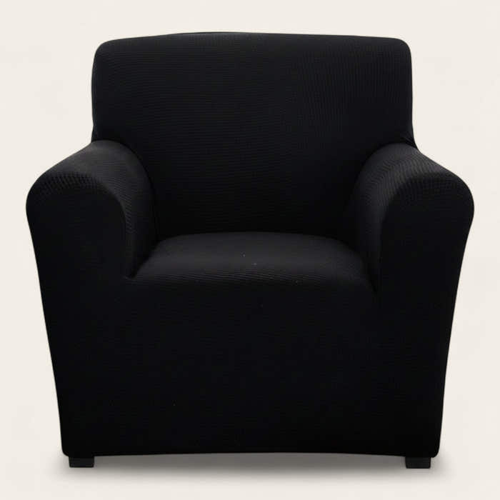 Armchair Cover – Smooth – Ink Black