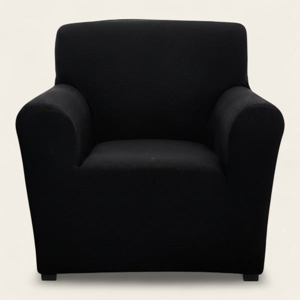 Armchair Cover – Smooth – Ink Black