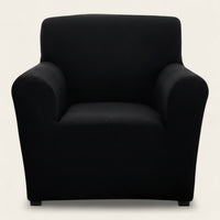 Armchair Cover – Smooth – Ink Black
