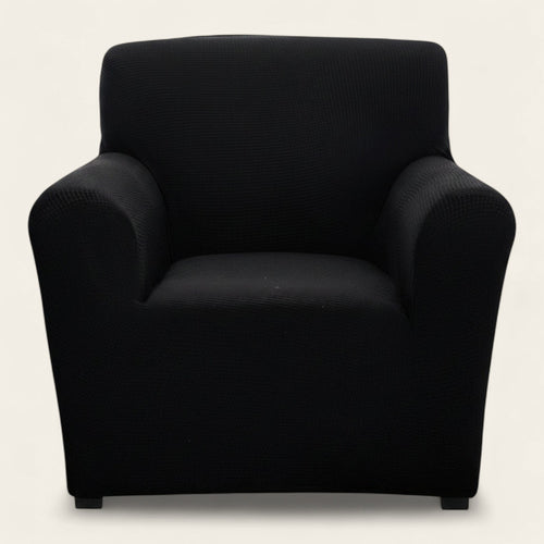 Armchair Cover – Smooth – Ink Black