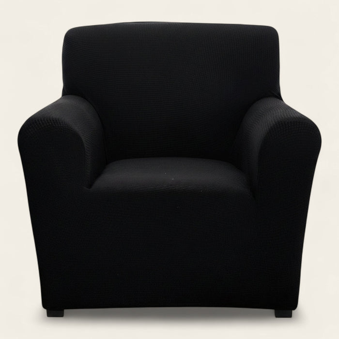 Armchair Cover – Smooth – Ink Black