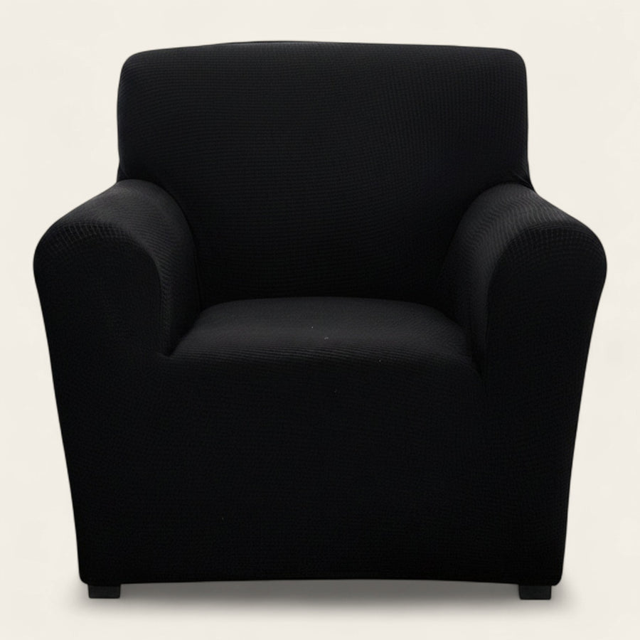Armchair Cover – Smooth – Ink Black
